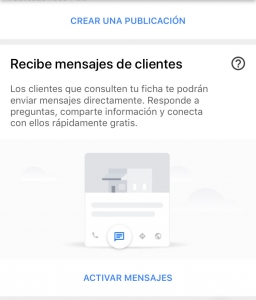 Activar mensajes en Google My Business 2018